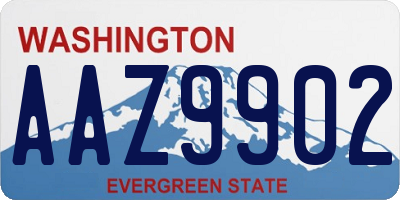 WA license plate AAZ9902