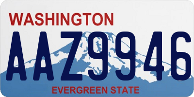 WA license plate AAZ9946