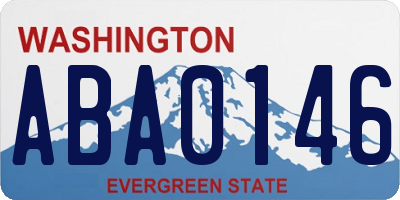 WA license plate ABA0146