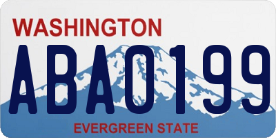 WA license plate ABA0199