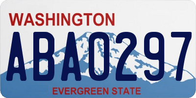 WA license plate ABA0297