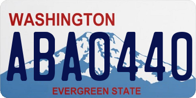 WA license plate ABA0440