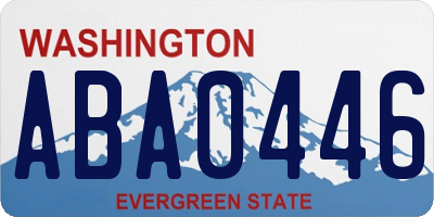 WA license plate ABA0446