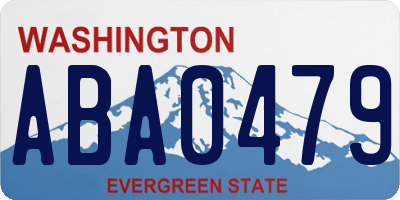 WA license plate ABA0479