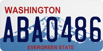 WA license plate ABA0486