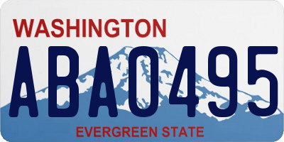 WA license plate ABA0495
