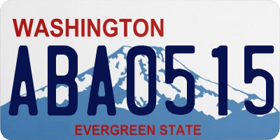 WA license plate ABA0515