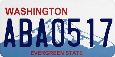 WA license plate ABA0517