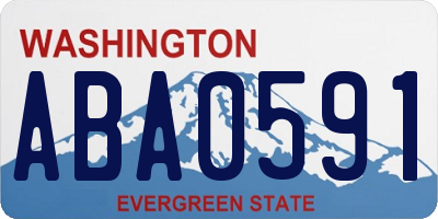 WA license plate ABA0591