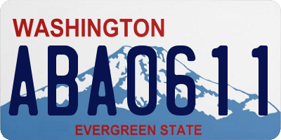 WA license plate ABA0611