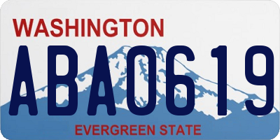 WA license plate ABA0619