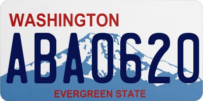 WA license plate ABA0620