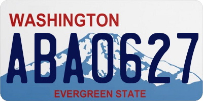WA license plate ABA0627