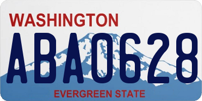 WA license plate ABA0628