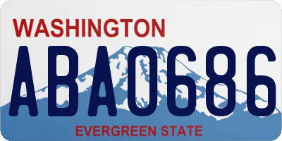 WA license plate ABA0686