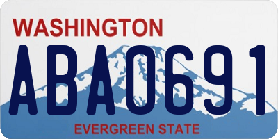 WA license plate ABA0691