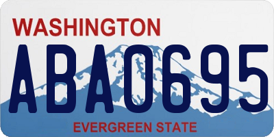 WA license plate ABA0695