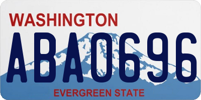 WA license plate ABA0696