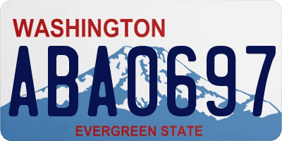 WA license plate ABA0697
