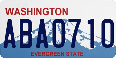 WA license plate ABA0710