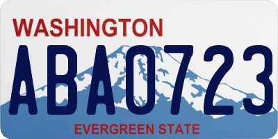 WA license plate ABA0723