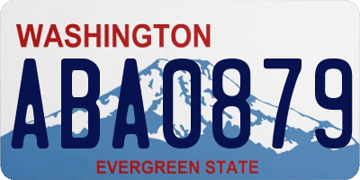 WA license plate ABA0879