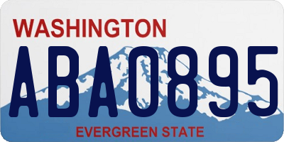 WA license plate ABA0895