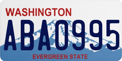 WA license plate ABA0995