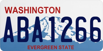 WA license plate ABA1266