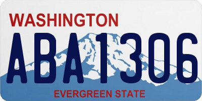 WA license plate ABA1306