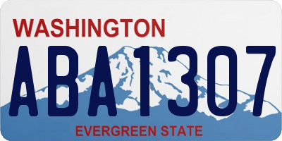 WA license plate ABA1307