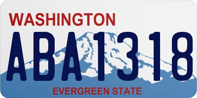 WA license plate ABA1318