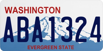 WA license plate ABA1324