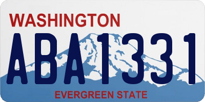WA license plate ABA1331