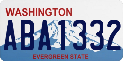 WA license plate ABA1332