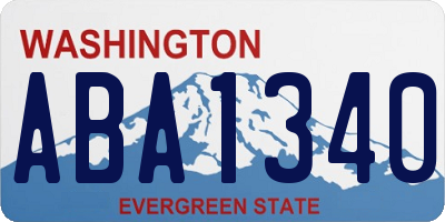 WA license plate ABA1340
