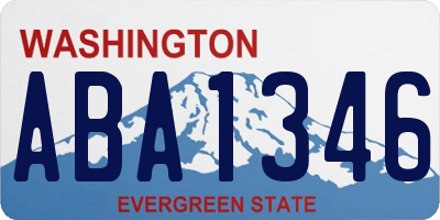 WA license plate ABA1346