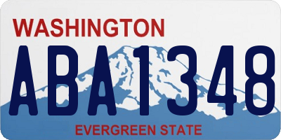 WA license plate ABA1348