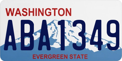 WA license plate ABA1349