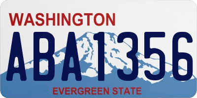 WA license plate ABA1356