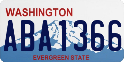 WA license plate ABA1366