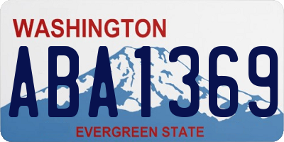 WA license plate ABA1369