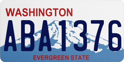 WA license plate ABA1376