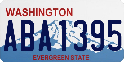 WA license plate ABA1395