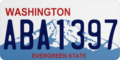 WA license plate ABA1397