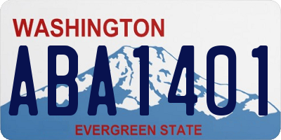 WA license plate ABA1401