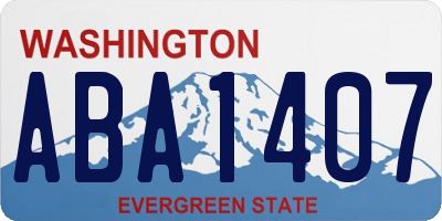 WA license plate ABA1407