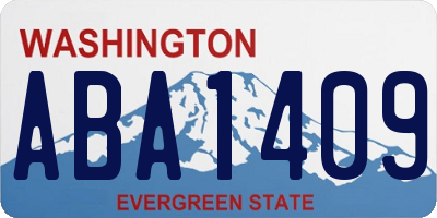 WA license plate ABA1409