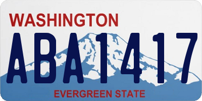 WA license plate ABA1417