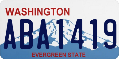 WA license plate ABA1419